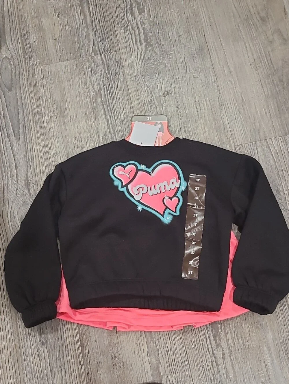 Puma Black Sweatshirt with Hot Pink Skort